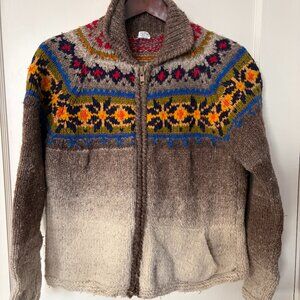 Over The Rainbow Vintage Fair Isle Wool Sweater Size M